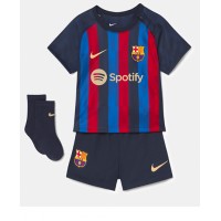 Barcelona Ansu Fati #10 Fußballbekleidung Heimtrikot Kinder 2022-23 Kurzarm (+ kurze hosen)